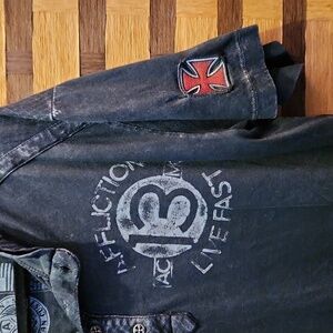 EUC! Affliction live fast motorcycle tshirt